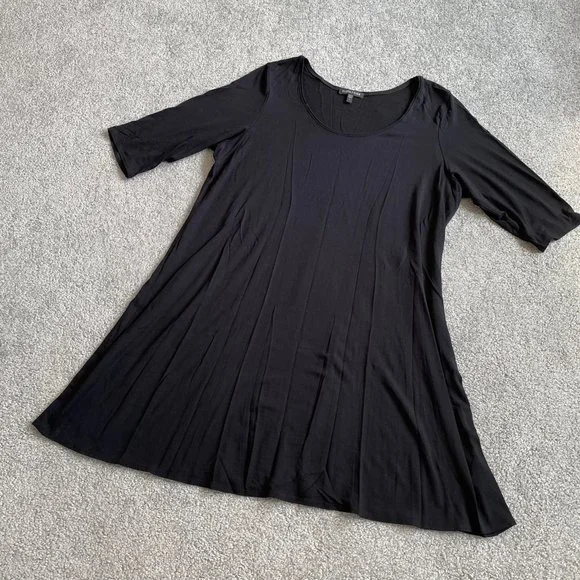 Eileen Fisher | Dresses | Eileen Fisher Flowy Black Tent Dress 34 Sleeves Scoop Neckline Large E54 | Poshmark Eileen Fisher | Dresses | Eileen Fisher Flowy Black Tent Dress 34 Sleeves Scoop Neckline Large E54 | Poshmark